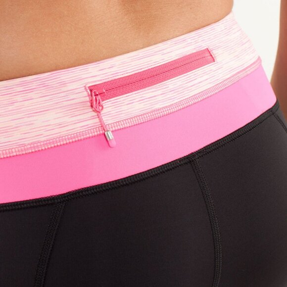 Lululemon Run Inspire Crop II Sz 4 Black & Pink EUC - Picture 5 of 12